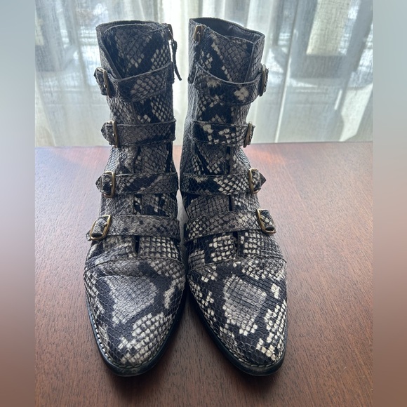 J. Crew Shoes - J. Crew Snakeskin Buckled Boots